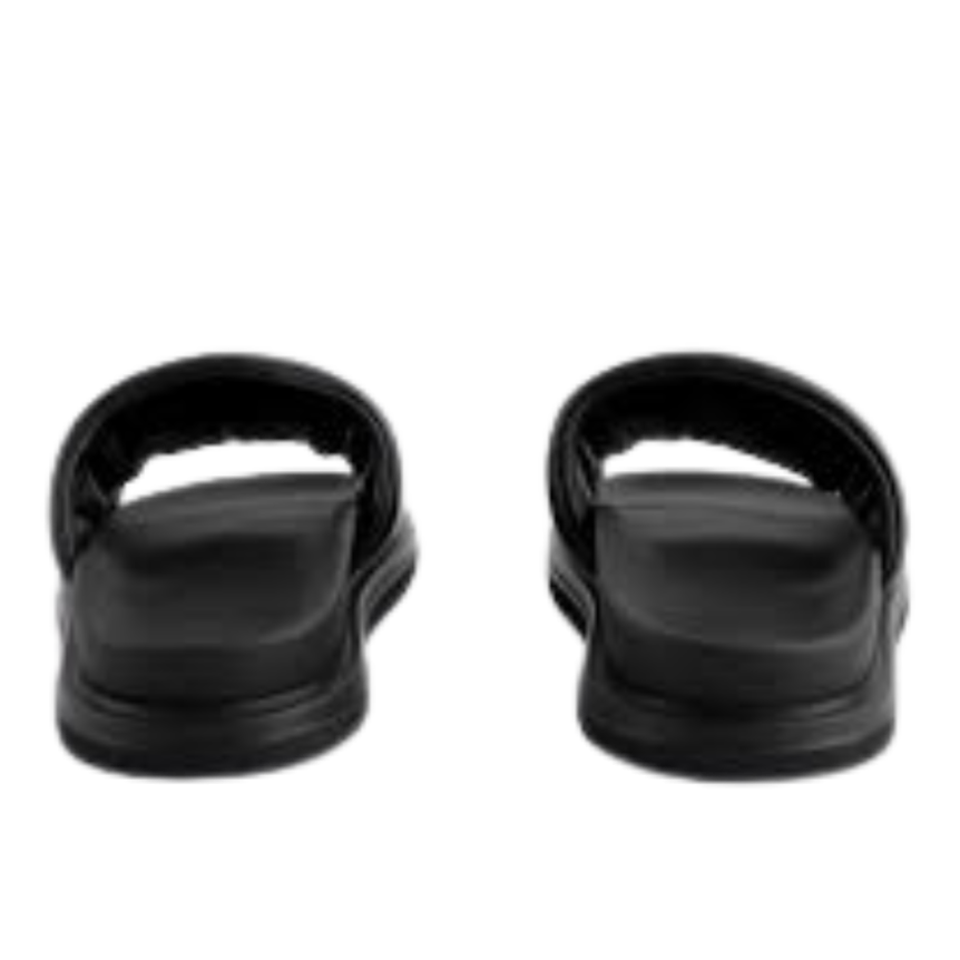 Claquette cuir noir DIOR Charm embossé