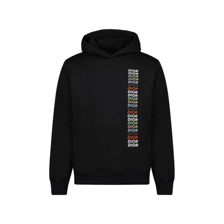 Sweat-shirt à capuche coton noir DIOR Multicolore