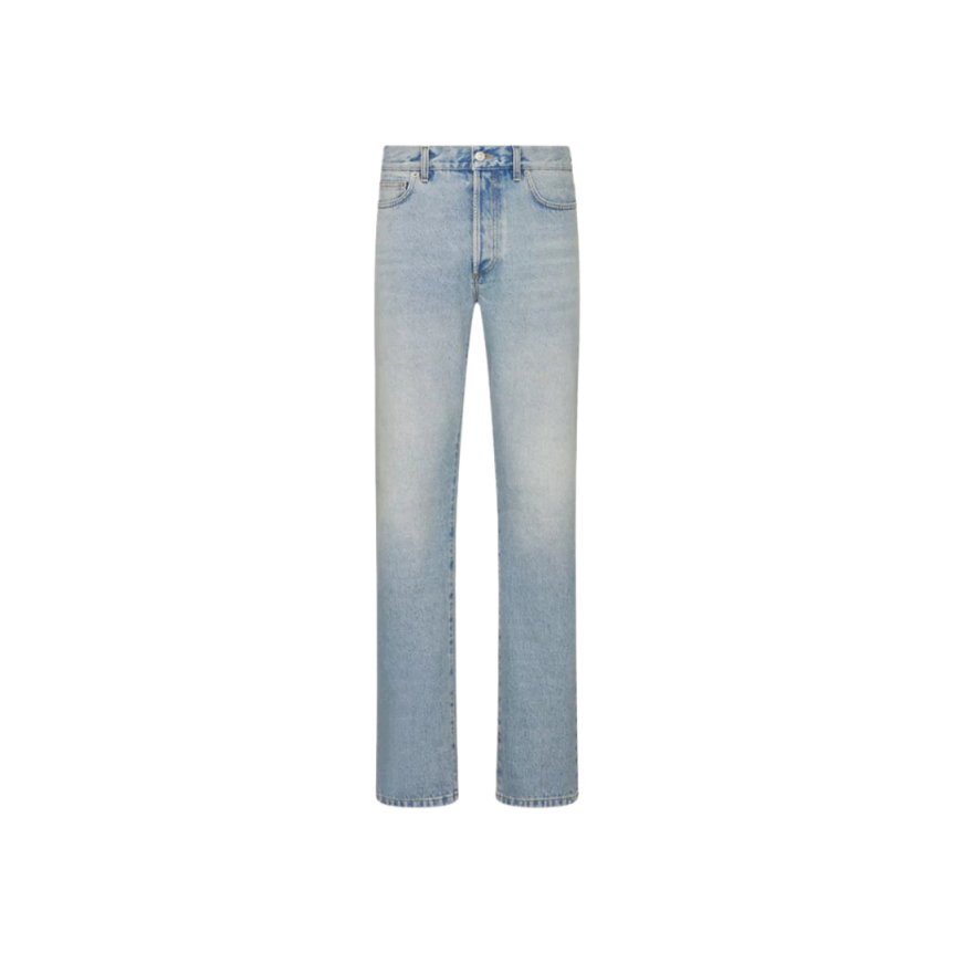 Jean regular long DIOR sergé coton bleu clair jauni