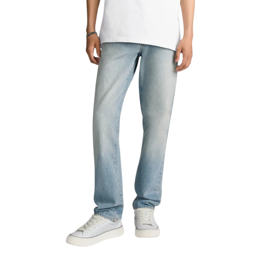 Jean regular long DIOR sergé coton bleu clair jauni