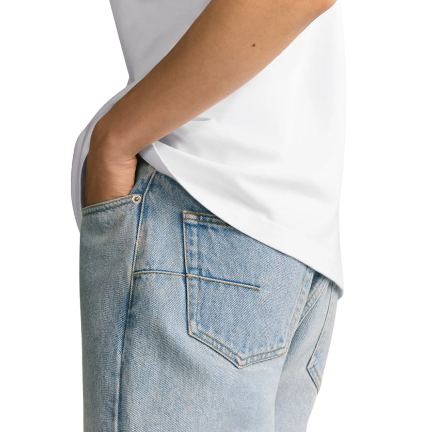 Jean regular long DIOR sergé coton bleu clair jauni
