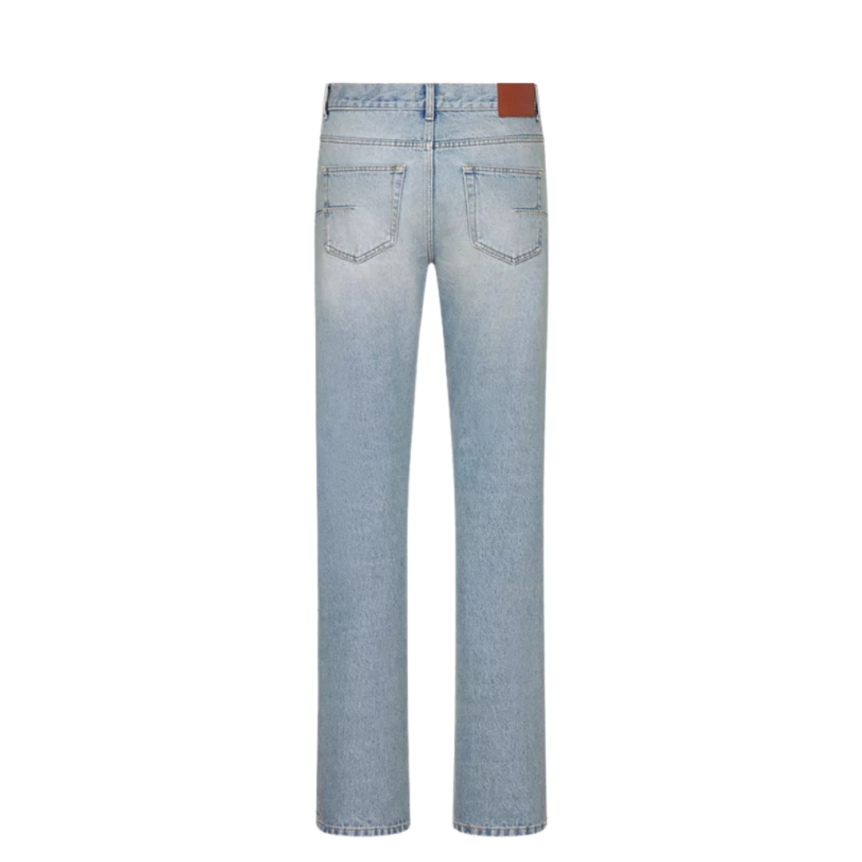 Jean regular long DIOR sergé coton bleu clair jauni