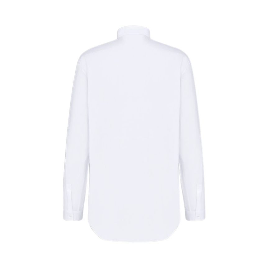 Chemise popeline coton blanc broderie abeille DIOR noir