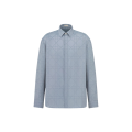 Chemise Cannage Dior Icon toile soie mélangée bleu