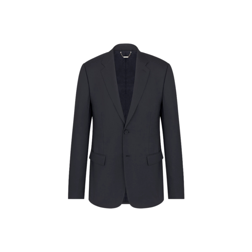 Veste sergé cachemire soie bleu marine DIOR Icon boutons métal