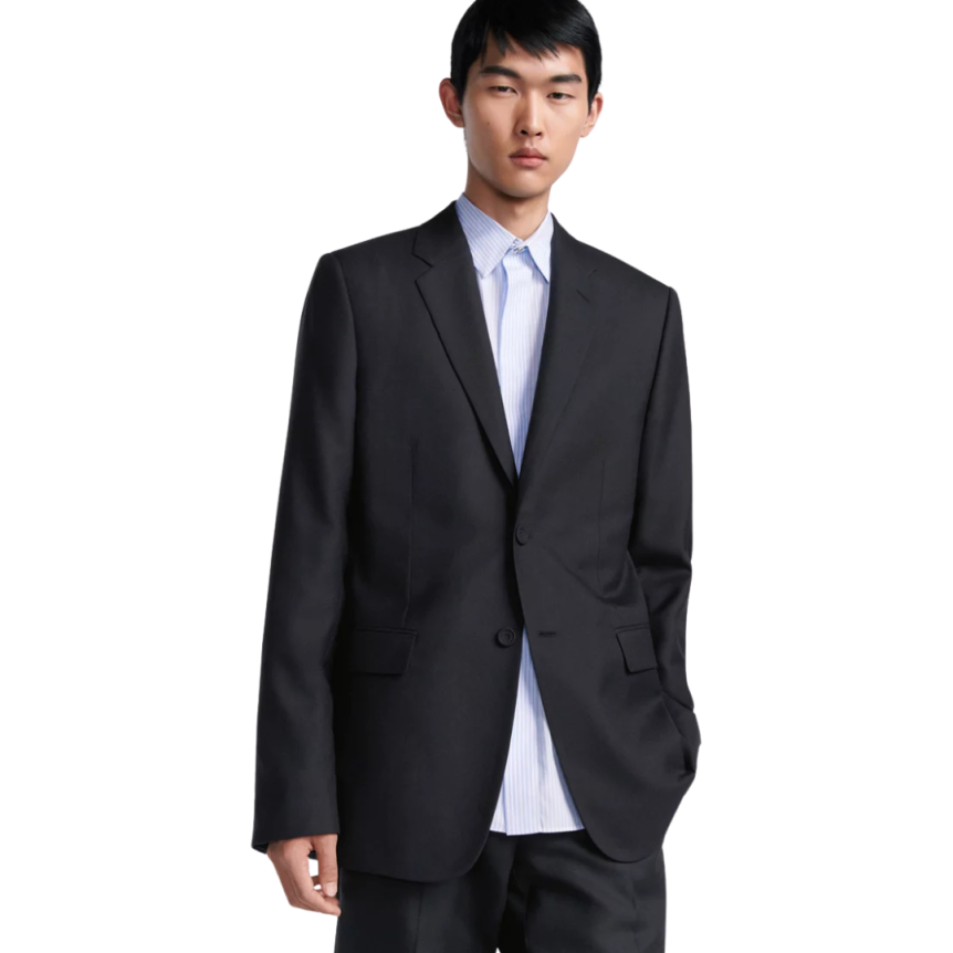 Veste sergé cachemire soie bleu marine DIOR Icon boutons métal