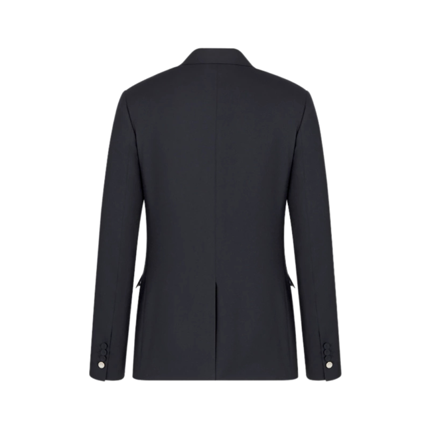 Veste sergé cachemire soie bleu marine DIOR Icon boutons métal