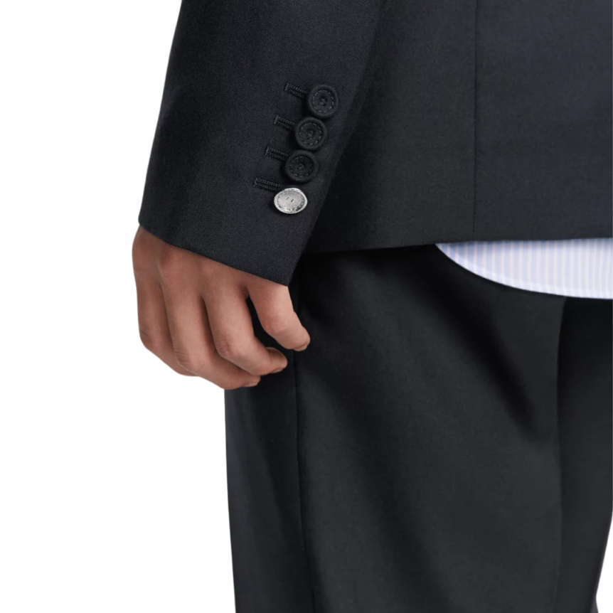 Veste sergé cachemire soie bleu marine DIOR Icon boutons métal