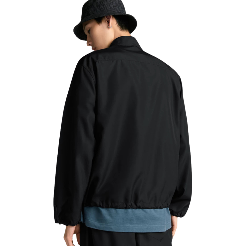 Chemise à enfiler toile soie noir broderie Christian Dior Couture