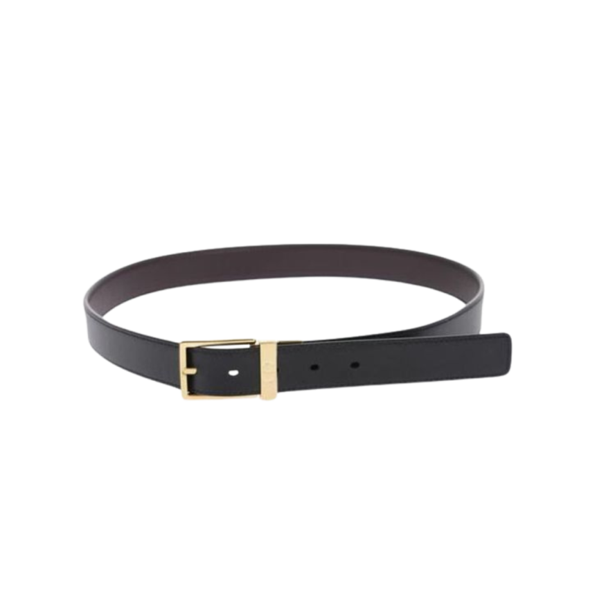 Ceinture marron noir boucle Ardillon Dior