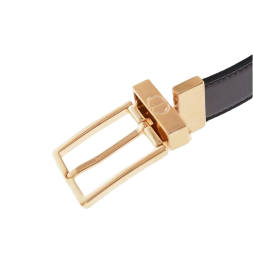 Ceinture marron noir boucle Ardillon Dior