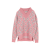 Pull col V cachemire laine rose losange multi CD