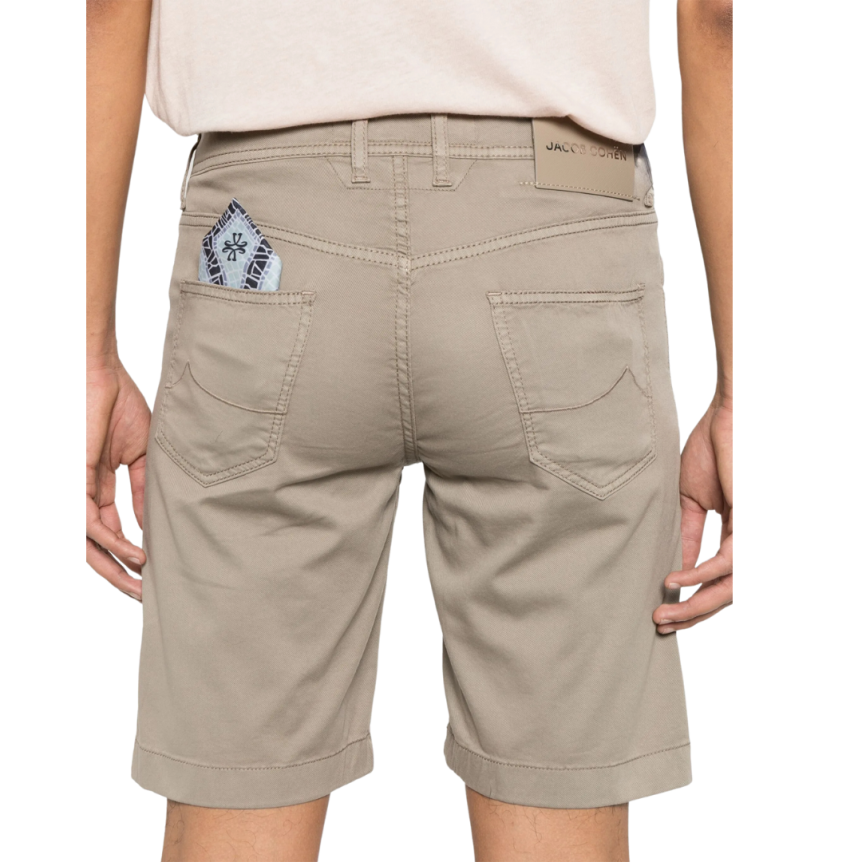Short JACOB COHEN Nicolas coton marron chocolat 5 poches
