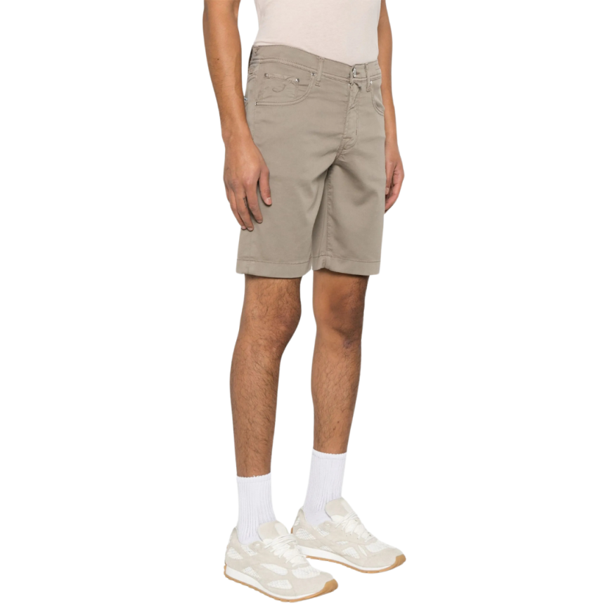 Short JACOB COHEN Nicolas coton marron chocolat 5 poches