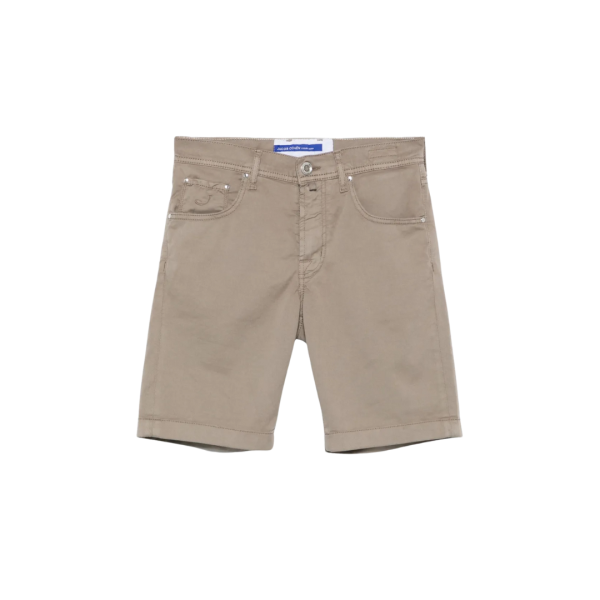 Short JACOB COHEN Nicolas coton marron chocolat 5 poches