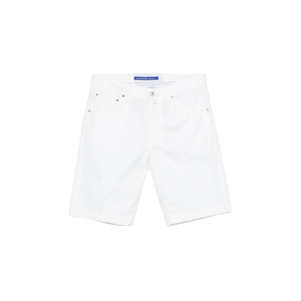 Short JACOB COHEN Nicolas coton blanc 5 poches