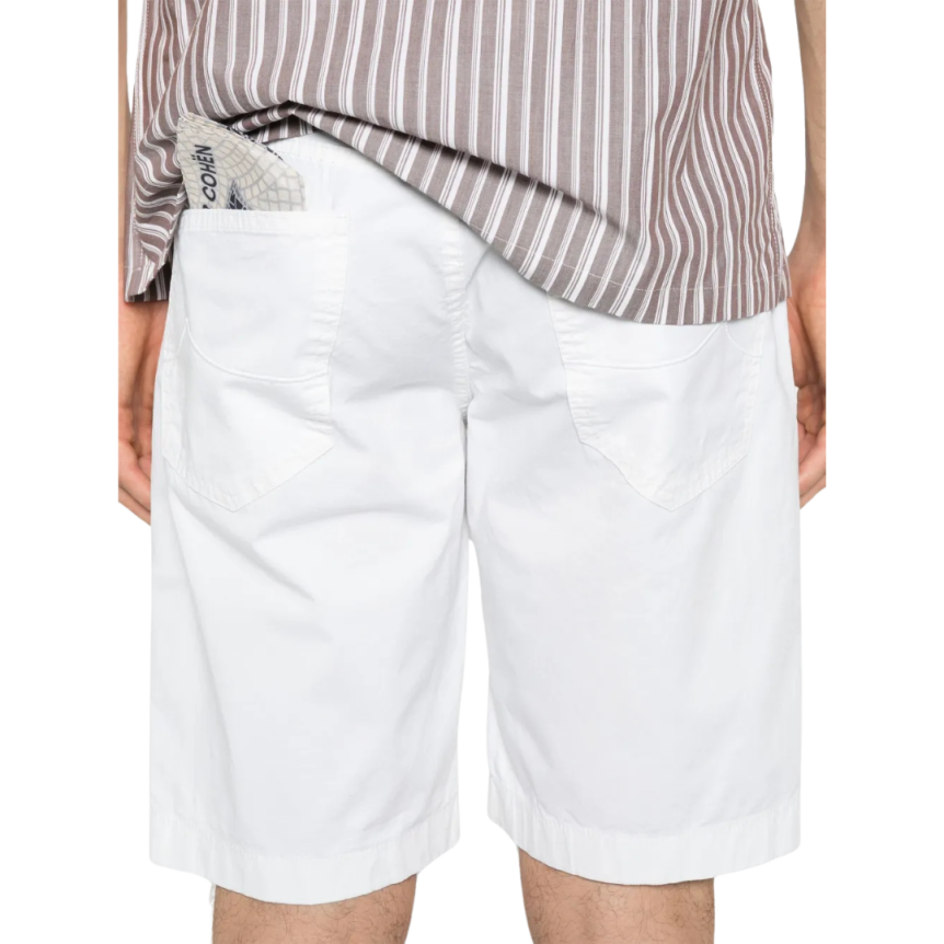 Short JACOB COHEN Nicolas coton blanc 5 poches