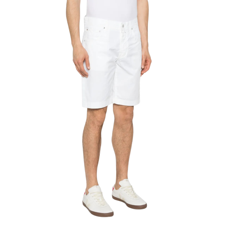 Short JACOB COHEN Nicolas coton blanc 5 poches