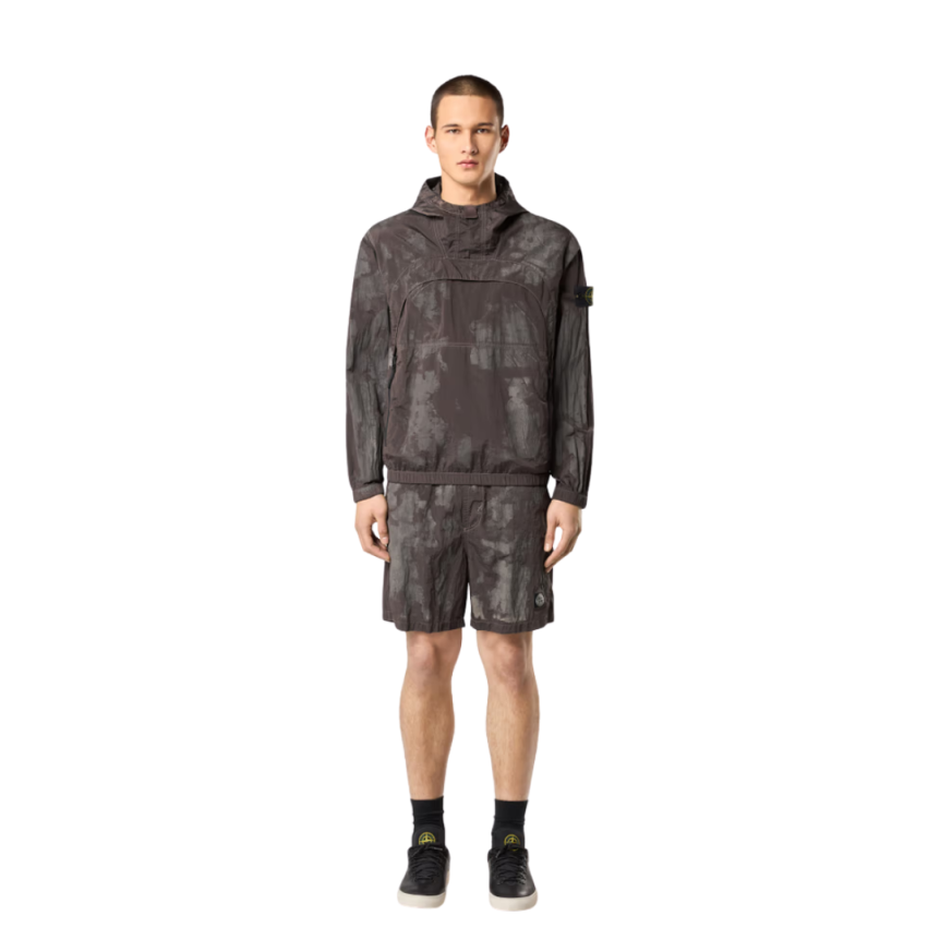 Short de bain STONE ISLAND camouflage marron