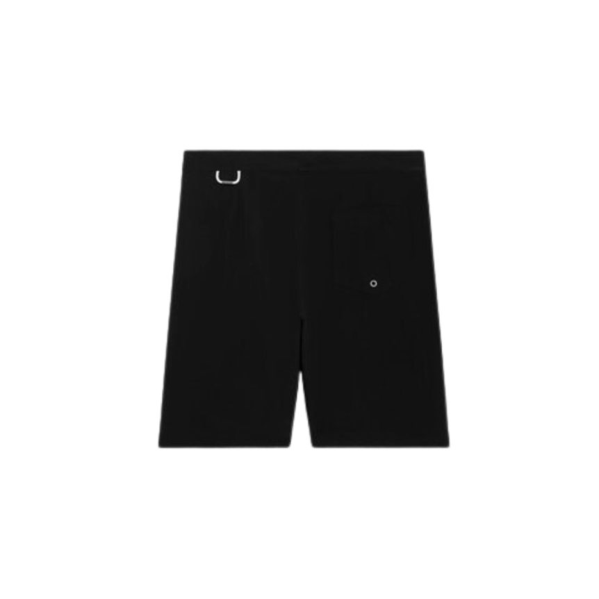 Maillot Short de bain CELINE nylon noir lacets logo blanc