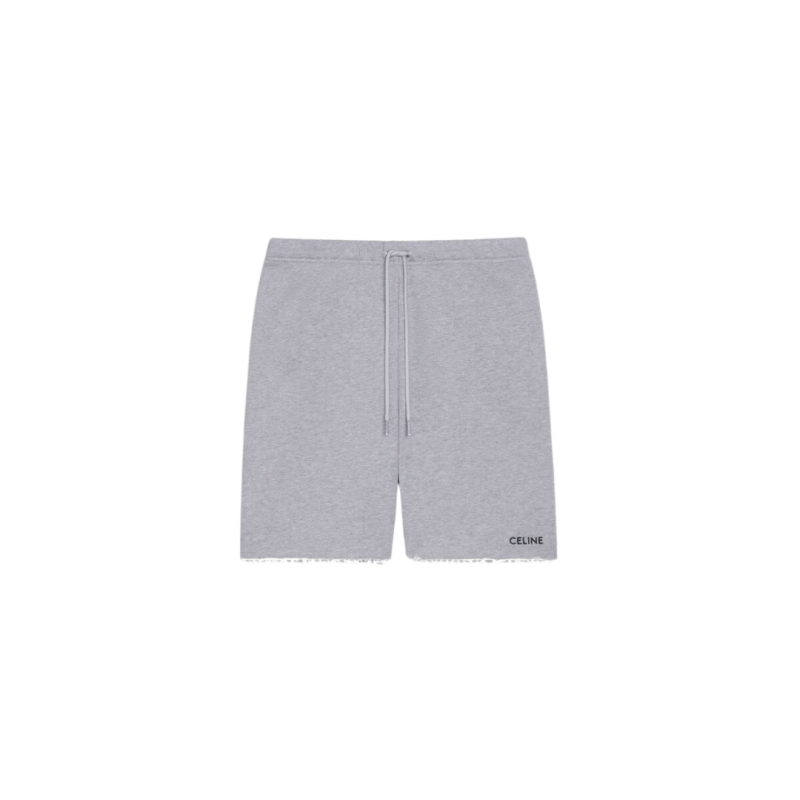 Short molleton coton gris...