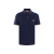 Polo piqué coton bleu marine écusson V Logo
