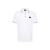 Polo manche courte coton blanc logo noir mat