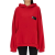 Sweat-shirt capuche Hoodie coton rouge patch logo scotch