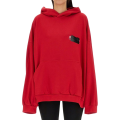 Sweat-shirt capuche Hoodie coton rouge patch logo scotch