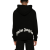 Sweat-shirt zippé à capuche laine noir Palm intarsia bas dos
