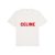 T-shirt col rond coton blanc logo rouge strass