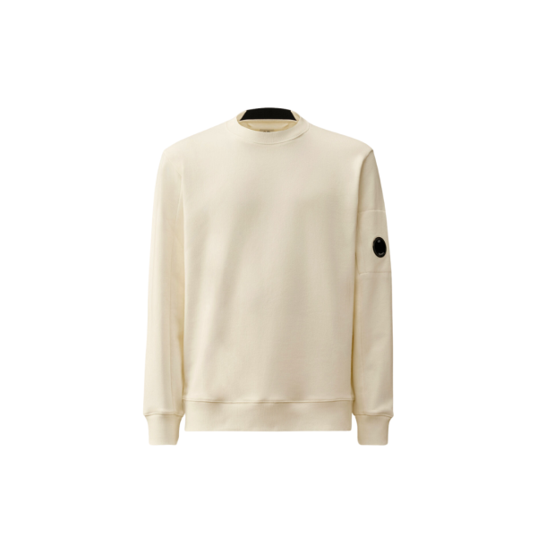 Sweat-shirt CP COMPANY col rond coton blanc