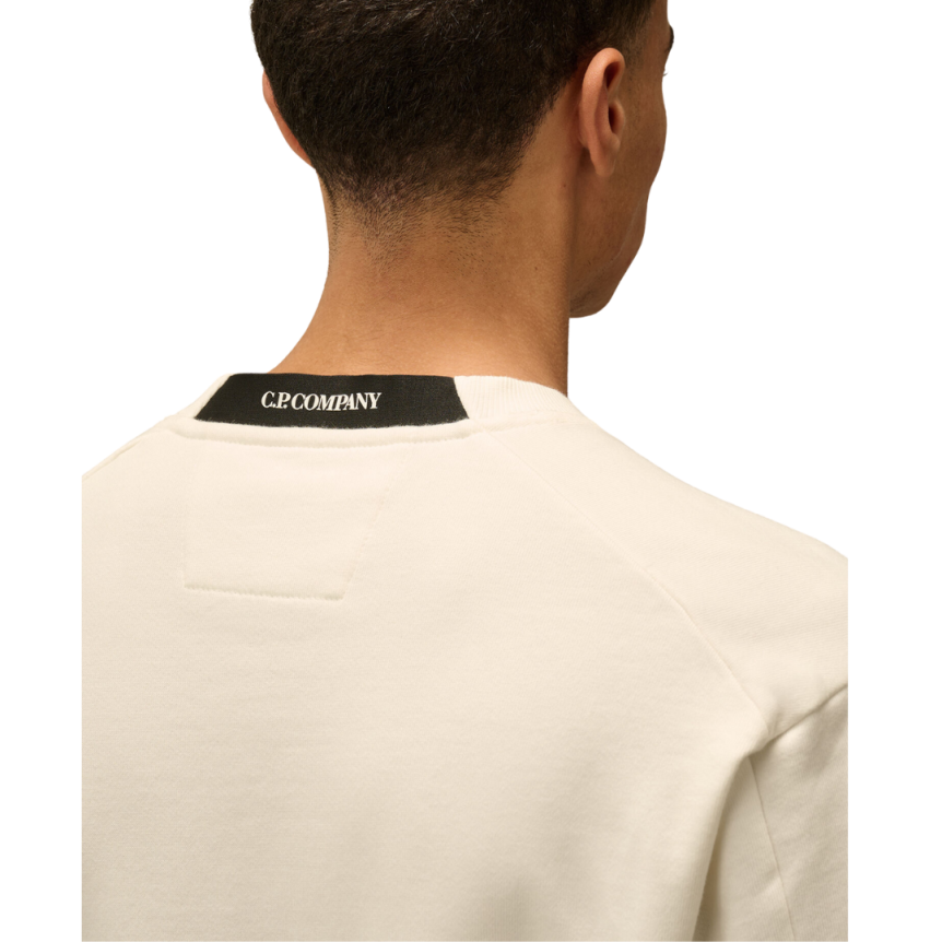 Sweat-shirt CP COMPANY col rond coton blanc