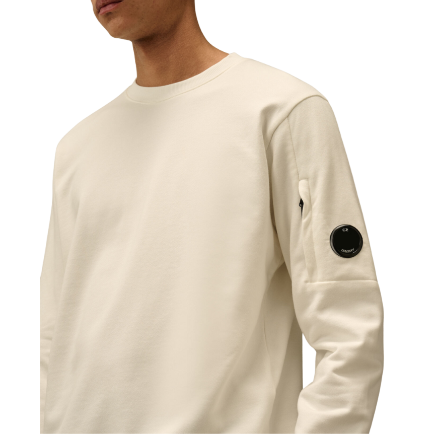Sweat-shirt CP COMPANY col rond coton blanc