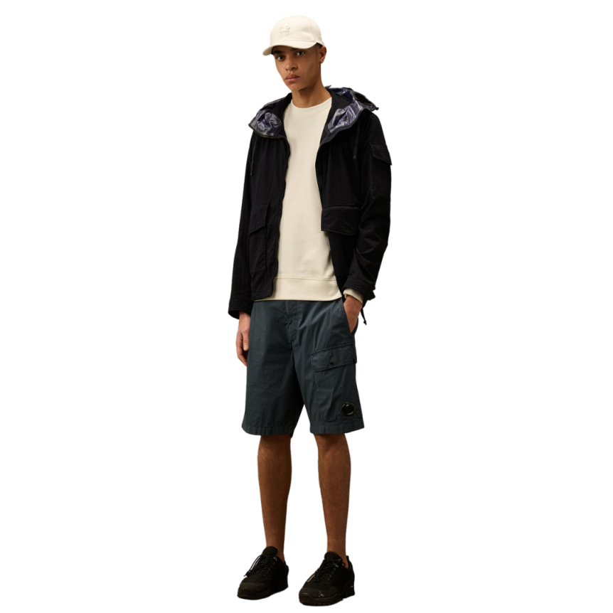 Sweat-shirt CP COMPANY col rond coton blanc