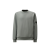 Sweat-shirt ras du cou en coton polaire bleu gris à relief diagonal