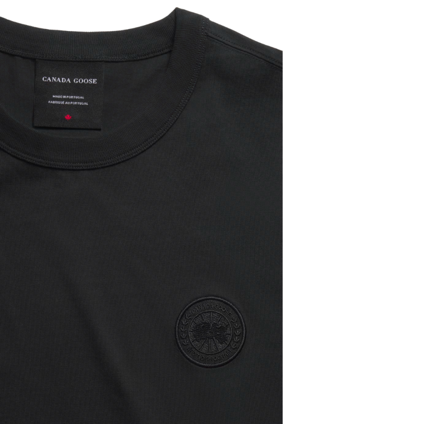T-shirt manche courte CANADA GOOSE Gladstone col rond coton noir logo
