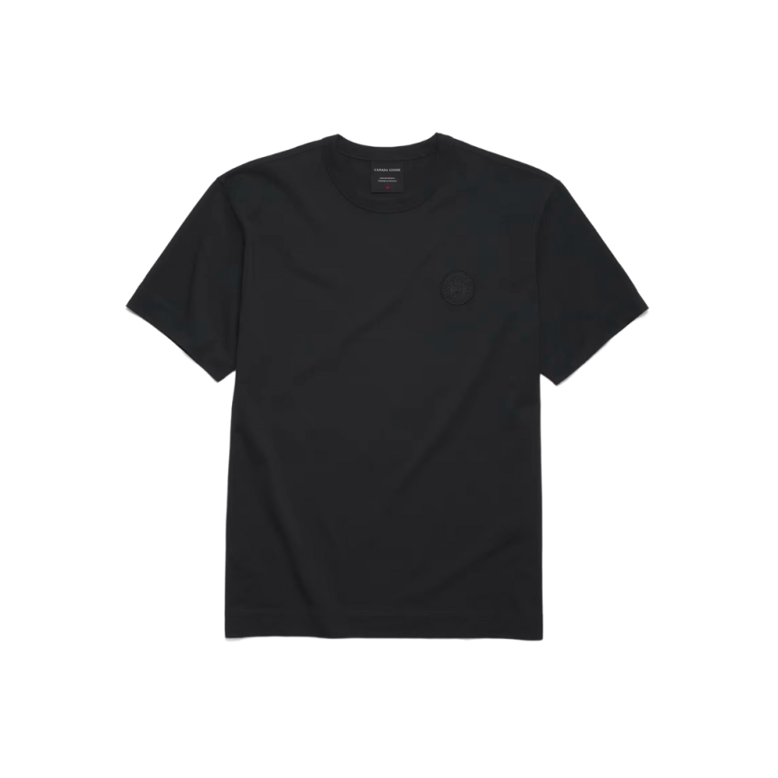 T-shirt manche courte CANADA GOOSE Gladstone col rond coton noir logo