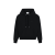 Sweat-shirt à capuche coton noir cœur noir