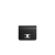 Portefeuille cartes compact cuir veau brillant noir Triomphe argent