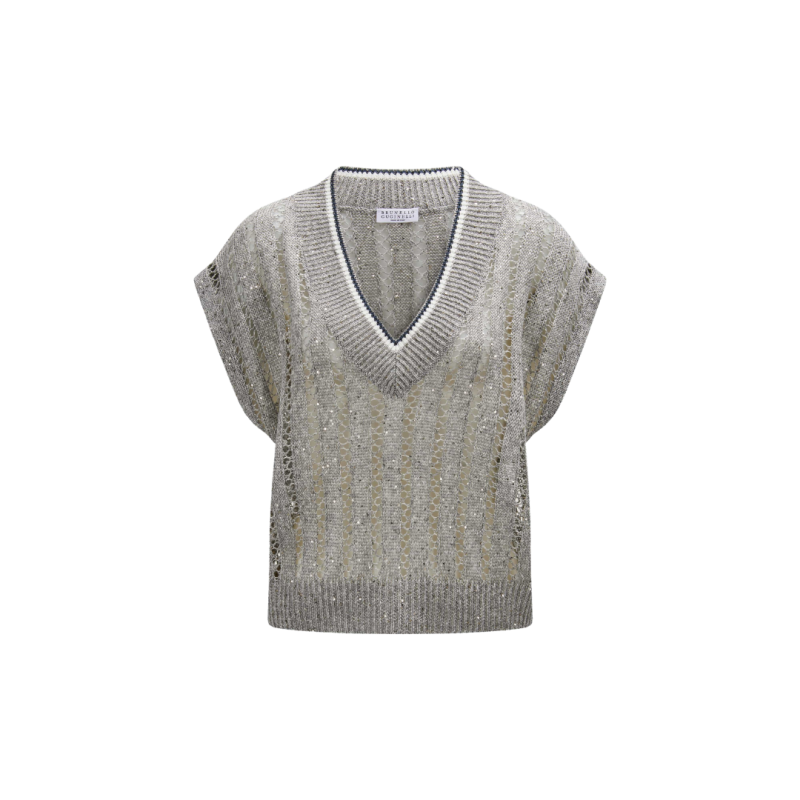 Pull col V maille Dazzling...