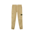 Pantalon cargo satin laine coton stretch camel bas elastique