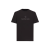 T-shirt col rond coton noir logo réfléchissant patch gomme noir