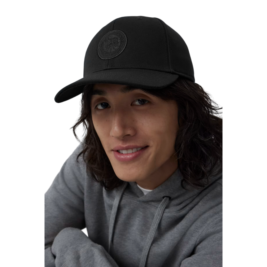 Casquette CANADA GOOSE polyester noir logo noir