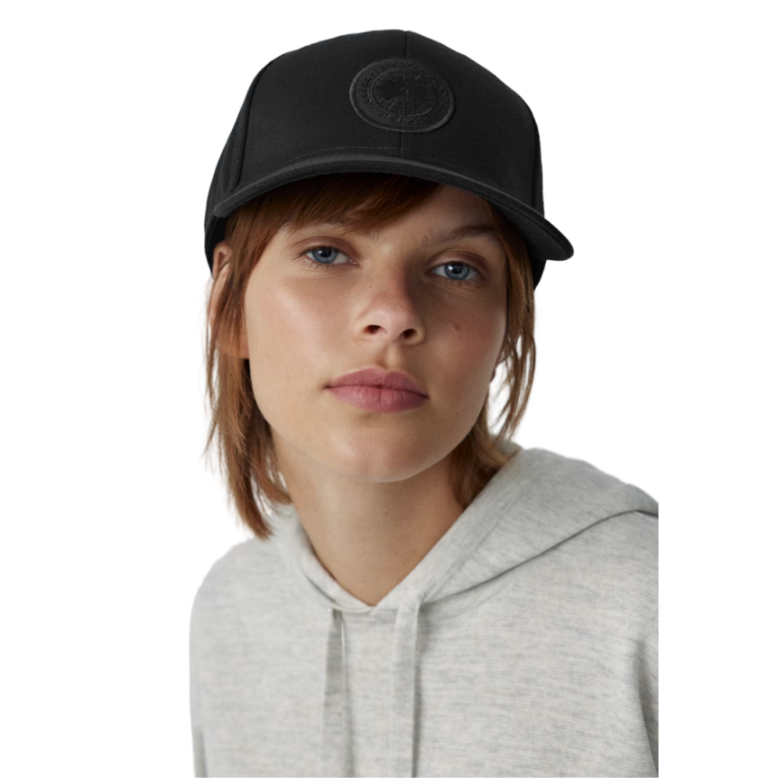 Casquette CANADA GOOSE polyester noir logo noir