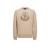 Sweat-shirt col rond coton camel logo flouté
