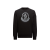 Sweat-shirt col rond coton noir logo flouté