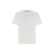 T-shirt col rond coton blanc empiècement logo