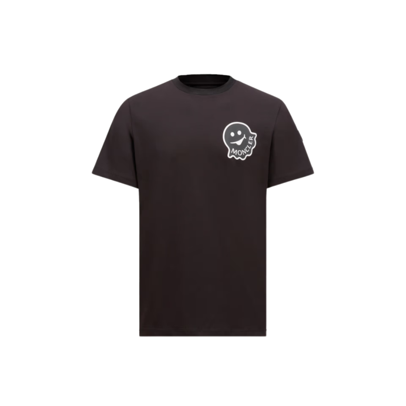 T-shirt col rond coton noir...
