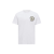 T-shirt col rond coton blanc logo Ben Ganz fantôme gris